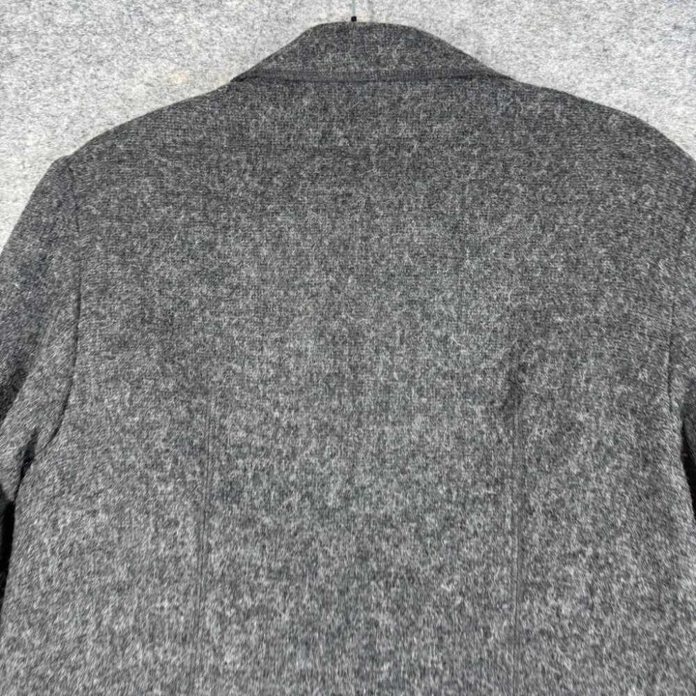 Vintage Braemar Grey Wool Blend Blazer Jacket Size 6P Minimalist Classic Luxury